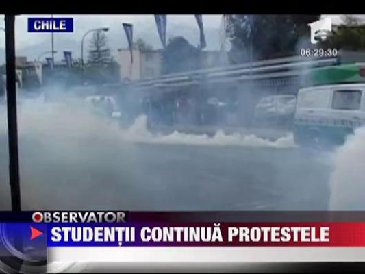 Studentii continua protestele in Chile