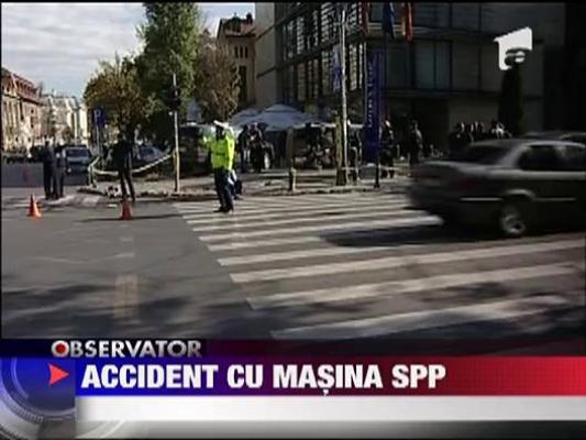 O masina a SPP, implicata intr-un accident pe Calea Victoriei