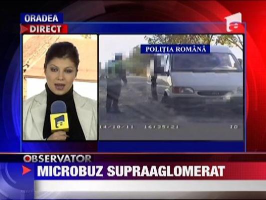 Microbuz supraaglomerat oprit de politie