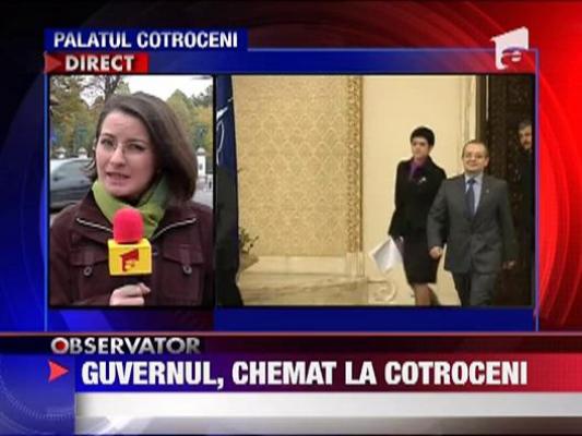 Presedintele Basescu a chemat Guvernul la raport