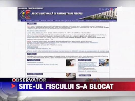 Site-ul Fiscului s-a blocat