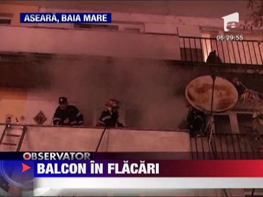 Balcon in flacari la Baia Mare