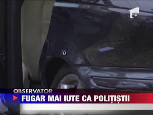 Un fugar si-a batut joc de politisti