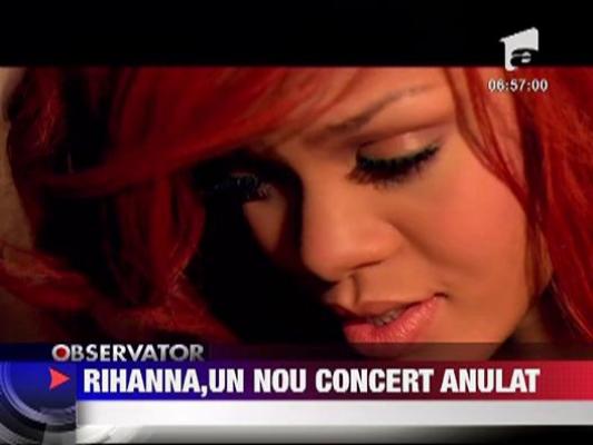 Rihanna un nou concert anulat