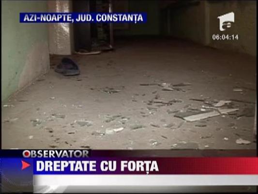 Barbat snopit in bataie de un politist, in Constanta