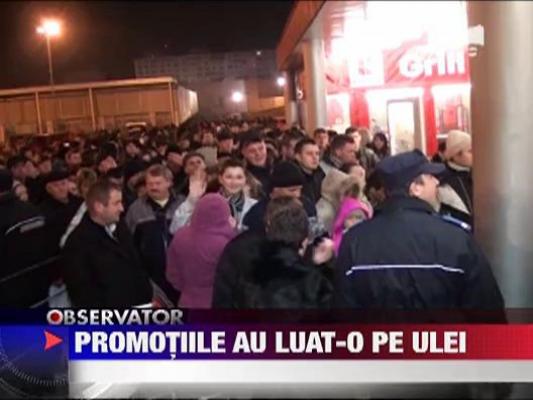 Imbulzeala la deschiderea unui hipermarket, in Botosani