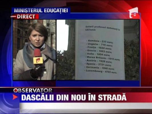 Profesorii, din nou in strada! Funeriu ii ignora in continuare