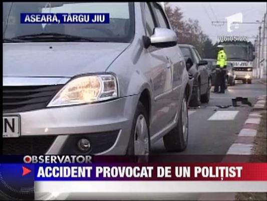 Accident provocat de un politist grabit