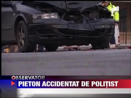 Un politist a lovit un tanar pe trecerea de pietoni