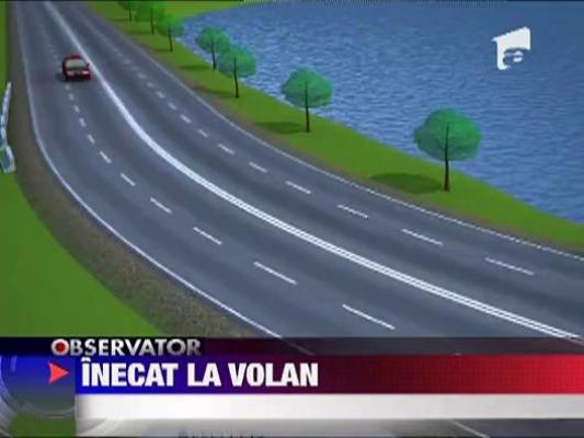 Inecat la volan in Lacul Floreasca