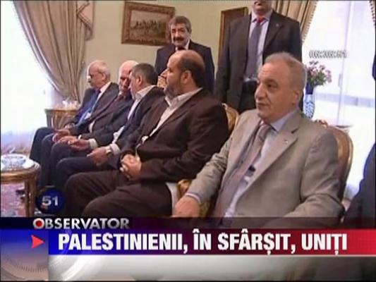 Palestinienii, in sfarsit, uniti