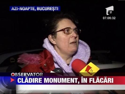 Incendiu puternic intr-un imobil din Centrul Istoric al Capitalei