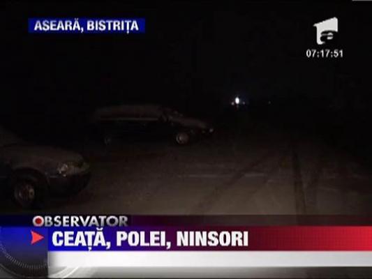 Strat gros de polei pe sosele din Nordul si Vestul tarii