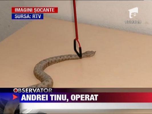 Andrei Tinu, operat de urgenta