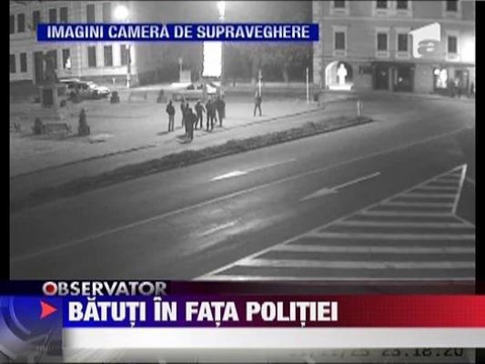 Batuti in fata sectiei de politie
