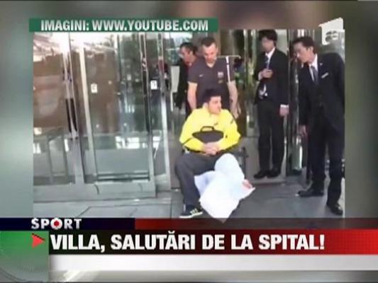 David Villa, salutari din spital