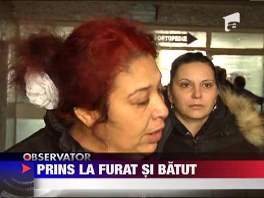 Hot de fier vechi batut cu brutalitate