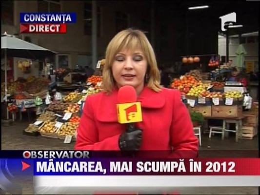 Alimentele, mai scumpe in 2012