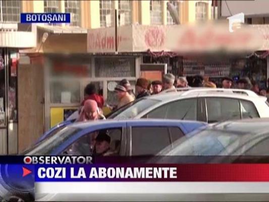 Cozi la abonamentele pentru transportul in comun