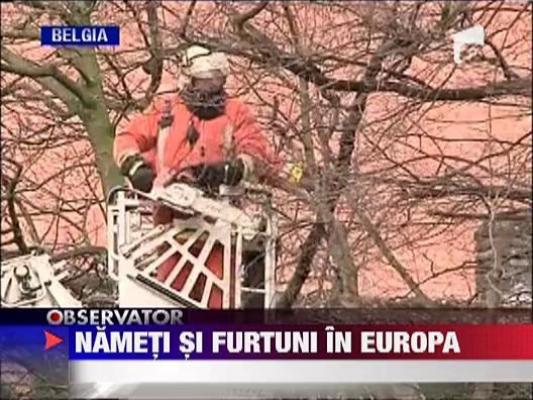 Furtunile si ninsorile au pus stapanire pe Europa