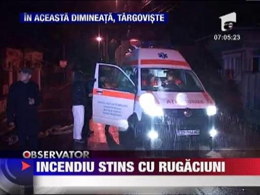 Incendiu puternic in Targoviste