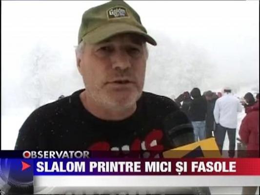 Slalom printre mici si fasole