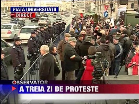 A treia zi de proteste in numele lui Raed Arafat