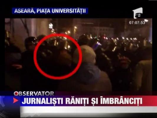 Jurnalisti raniti si imbranciti la manifestatiile pro SMURD