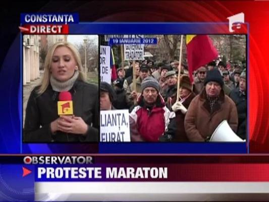 Vor fi proteste maraton si astazi in tara