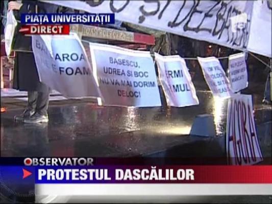 Protestul de la Piata Universitatii continua