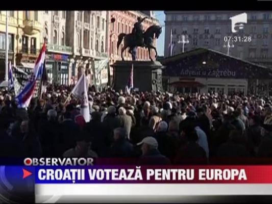 Zi cruciala in Croatia: referendum pentru aderarea la UE ‎