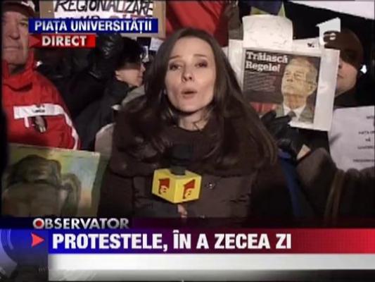 A zecea zi de proteste in Capitala