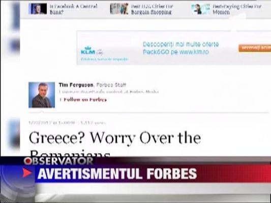 Avertismentul revistei Forbes