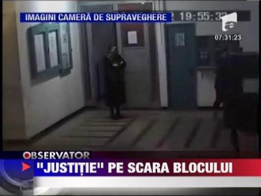 Bataie pe scara blocului intre locatari