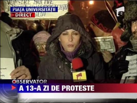 A 13-a zi de proteste in Piata Universitatii!