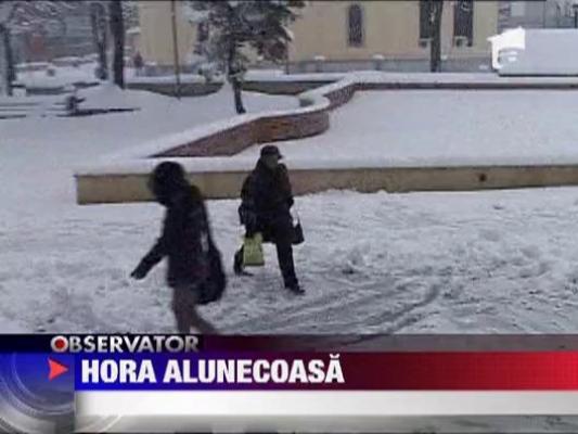 Un primar italian a cazut pe gheata la Focsani