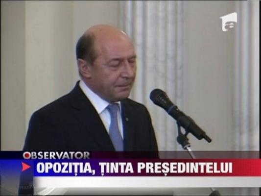 Traian Basescu ataca dur opozitia ‎