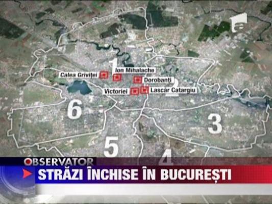 Strazi inchise in Bucuresti pentru deszapezire