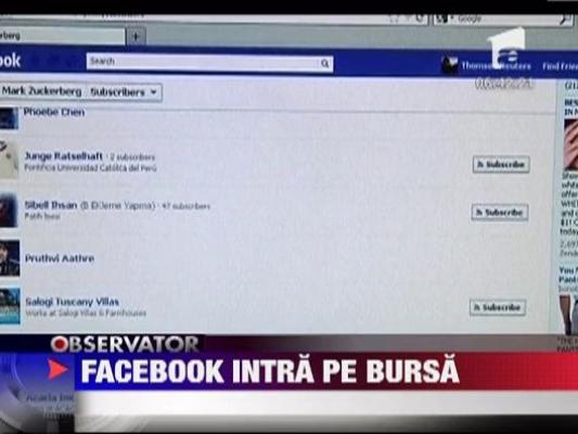 Facebook intra pe bursa!