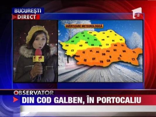 Afla ce inseamna schimbarea avertizarii meteorologice din cod galben in portocaliu