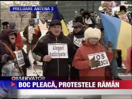 Protestele continua si dupa plecarea prim-ministrului