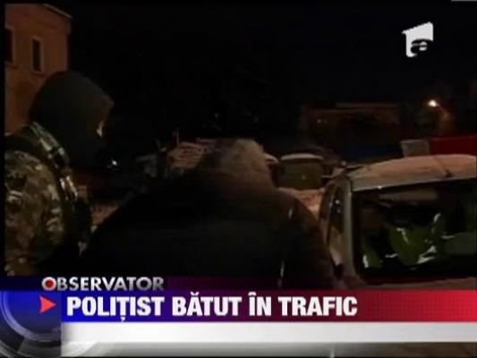 Un sofer a tabarat cu pumnii asupra unui politist