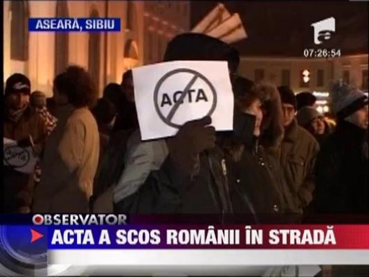 ACTA a scos romanii in strada