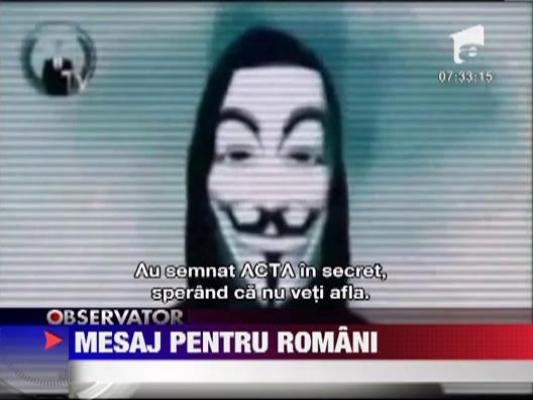 Un nou mesaj Anonymous