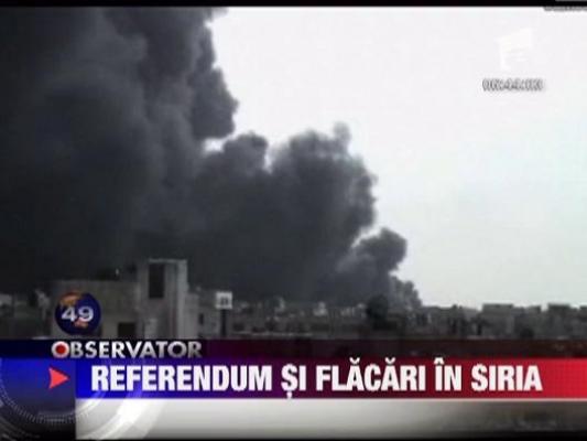 Referendum si flacari in Siria