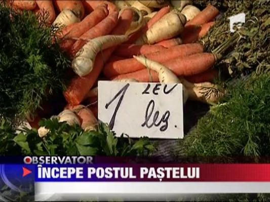 Incepe postul Pastelui