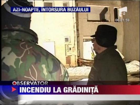 Incendiu la gradinita din Intorsura Buzaului