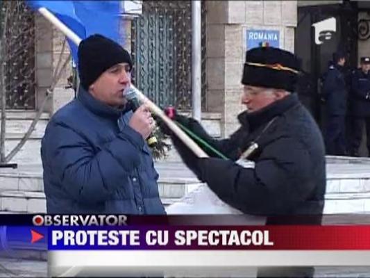 Proteste cu spectacol