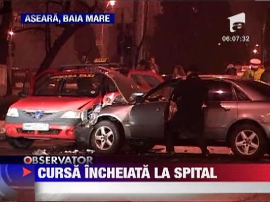Baia Mare: O soferita neatenta a bagat un taximetrist in spital