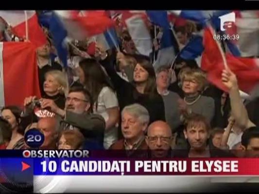 Nicolas Sarkozy si socialistul Francois Hollande, egalitate in primul tur de scrutin